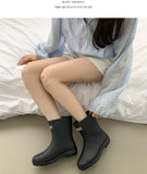 Rainy Season Heel 3cm Short Rain Boots