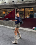 Fuzzy Cargo Pocket Mini Skirt