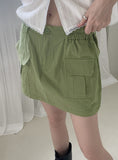 Hawkin cargo banding mini skirt