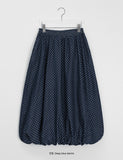 Nadin Banding Dot Denim Balloon Skirt