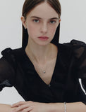 Champagne Full Moon Silver Duo Shine Necklace S
