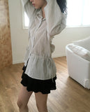 Puku lace frill tiered mini skirt