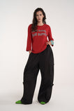 two way Elastic-waist pants