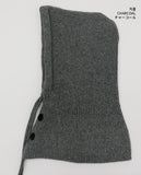 Tenu Two Button Hooded Knit Ribbon Strap Balaclava