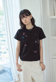 Mushroom Stitch Crop Short Sleeve Tee