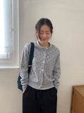 Hikyan Flower Round Knit Cardigan