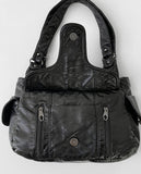 Wet vintage belt shoulder bag
