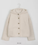 Palms Fleece Wool Hood Short Jacket