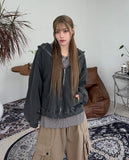 Hella Pigment Crop Hooded Zip-Up