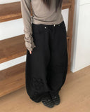 Kuren Flower Balloon Wide Long Pants