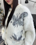 Aaron Butterfly Angora Cardigan