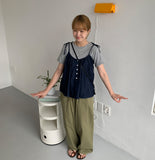 Leton Denim Sleeveless Blouse