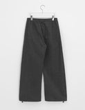 Senni Cotton Pintuck Banding Wide Pants