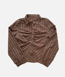 Tribe shirring check shirt
