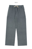 Flat ribbed knit banding pants