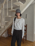 Royge Layered Henley Neck Long Sleeve T-shirt