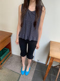 Liline Ribbon Shirring Capri Leggings Pants