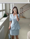 Jerua tweed short sleeve jacket