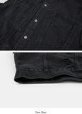 Cutting crack damage over denim vest
