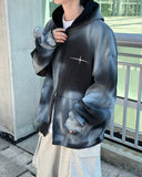 Spray washing hood zip-up