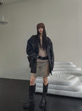 Jerome Single Leather Half Coat