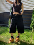 Teens side snap pocket bermuda pants