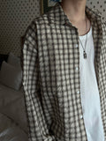 Summer Seersucker Check Shirt