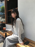 Weu Linen Rib Knit Cardigan