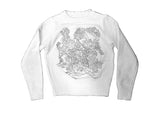 silver embroidered knit