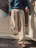 Basel Two-Tuck Corduroy Wide Pants