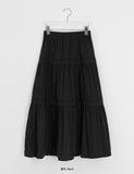 Kanzi Banding Shirring Long Skirt