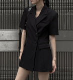 Tabarin wrap one piece short sleeve jacket