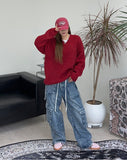 Benon Washed Cargo Strap Denim Pants