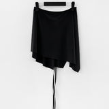 Pea Unbalanced Wrap Skirt