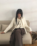 [MADE] Torin Mongle V-neck muffler cardigan set