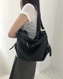 Natsu Motor Leather Buckle Belt Shoulder Bag