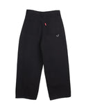 Lapel wide cotton pants