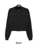 Tupel Rivet Crop Zip-Up