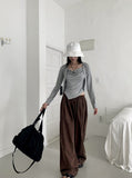 Muskin Banded Pigmented Cotton Wide Pants