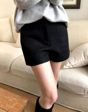 Bed brushed pocket wool short pants