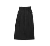 Agu nylon slit long skirt