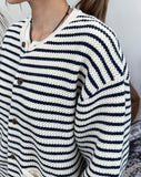 Laber Waffle Stripe Cardigan