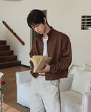 Kanji High-Neck Crop Cardigan