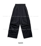 Front pocket balloon nylon pants