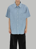 Rope denim short sleeve shirt