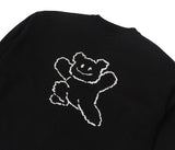 Big Line Bear Smile Knit Cardigan