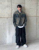Worked denim jacket