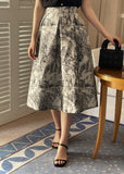 Mulian Toile Jacquard Pattern Flare Banding Skirt