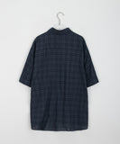 [unisex] Aito Check Over Short Sleeve Shirt