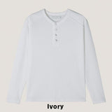 Swing Double Shoulder Rib Muscle Fit Henley Neck